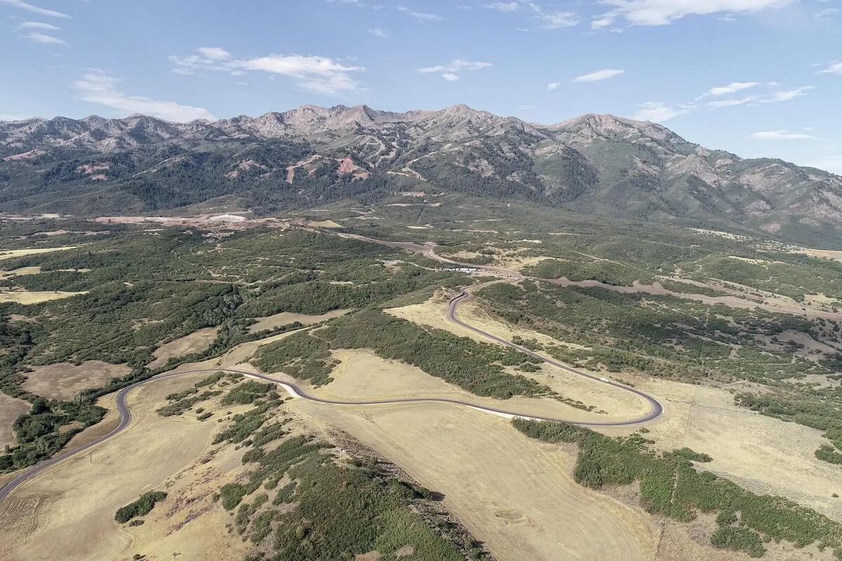 Aerial view of Wasatch Peaks