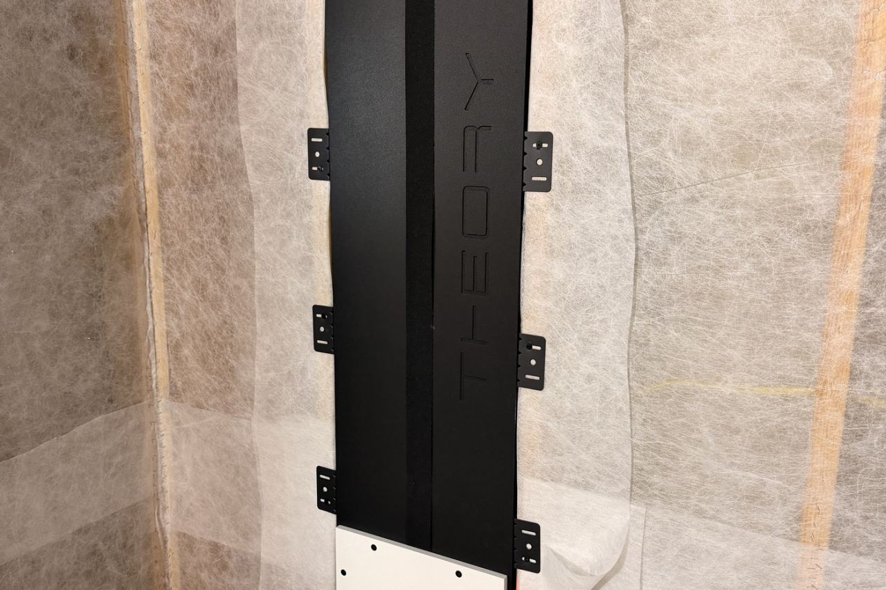 Theory in-wall subwoofer enclosure pre-installed — Utah County Estate