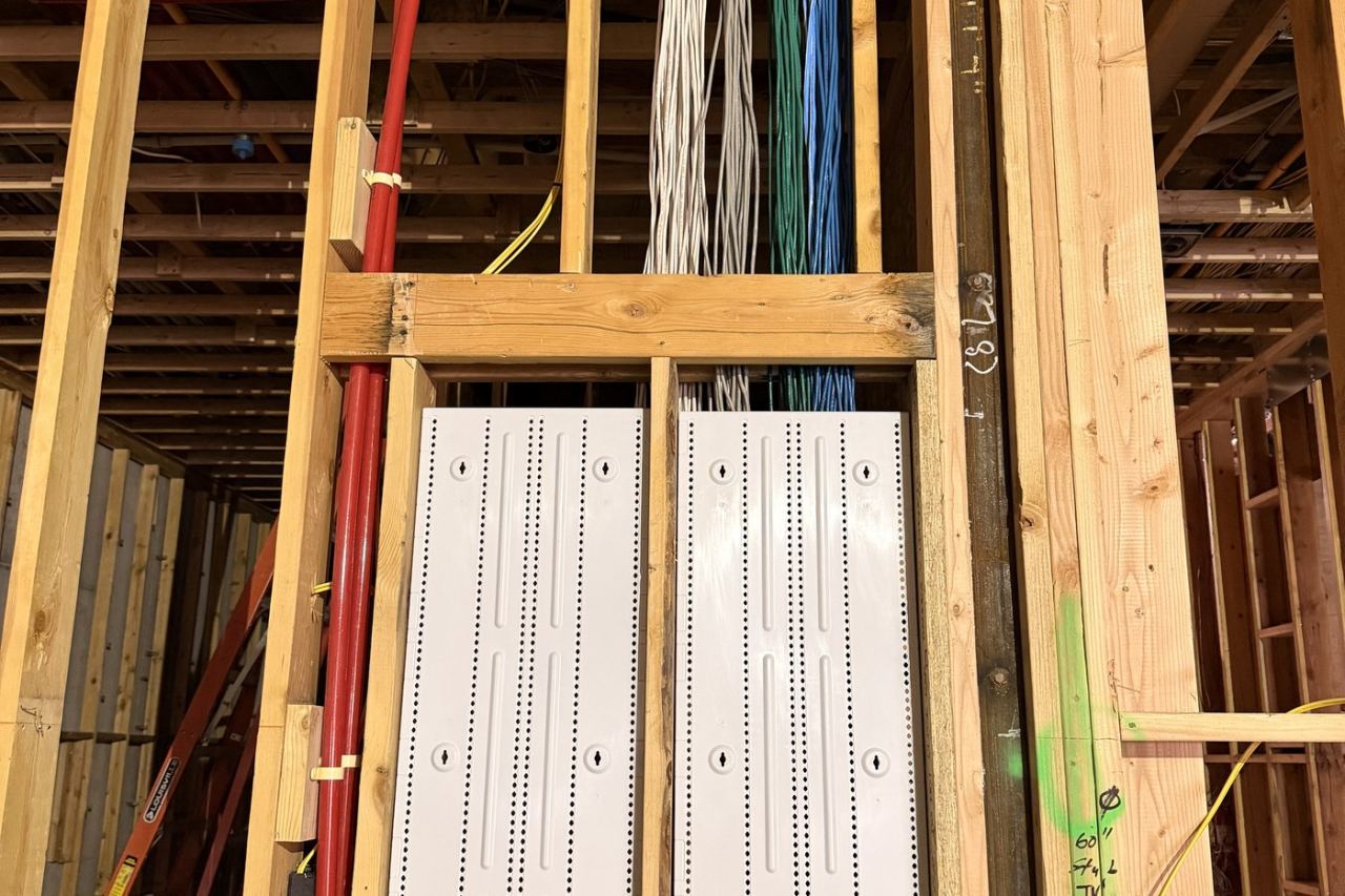 Structured wiring patch panels — Utah County Estate pre-drywall