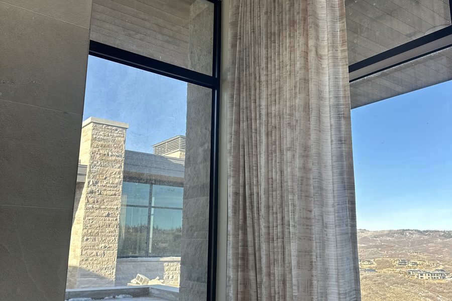 Luxury drapery installation