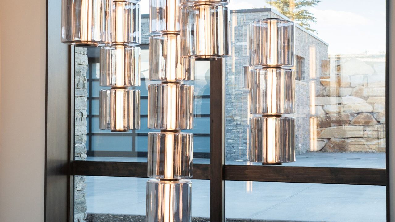 Crystal pendant stack &mdash; Cast showroom