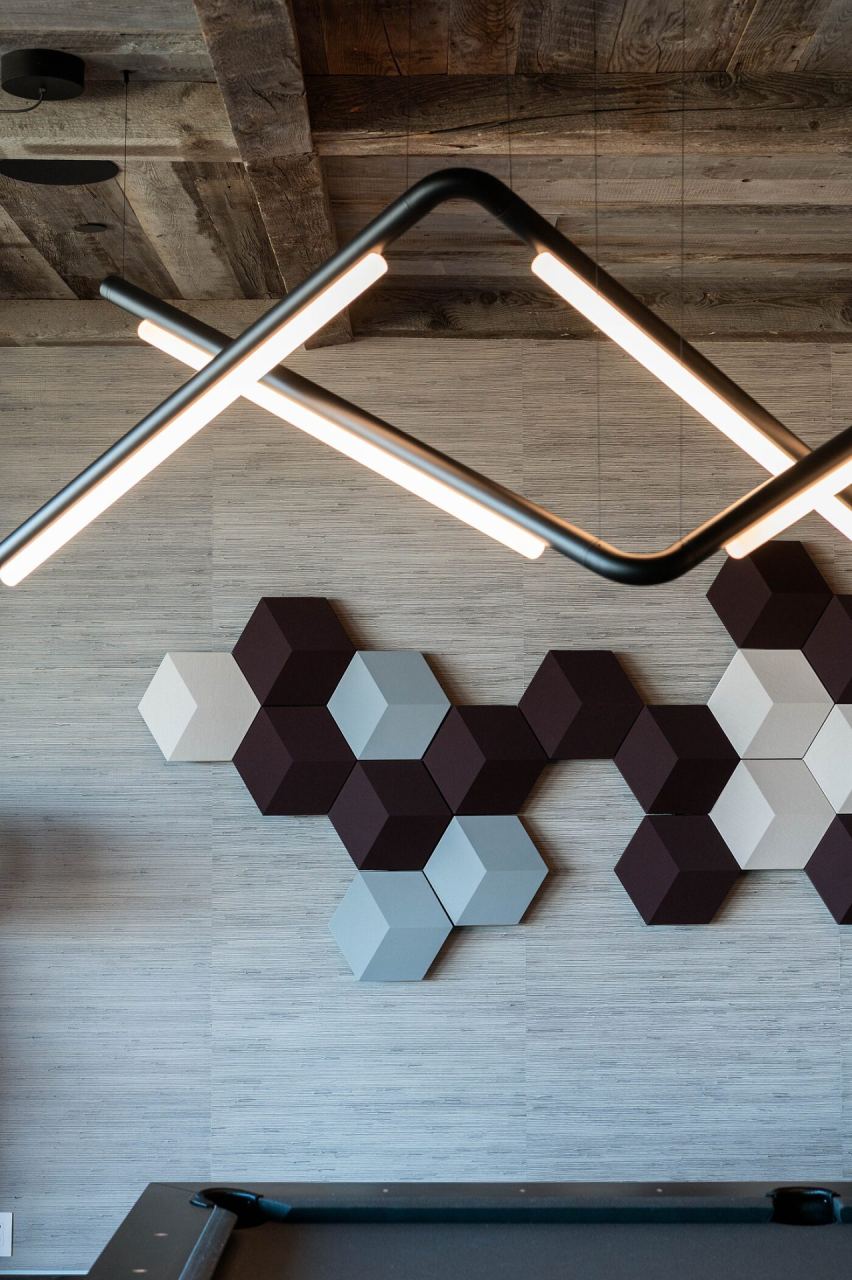 Linear pendant array &mdash; Cast showroom