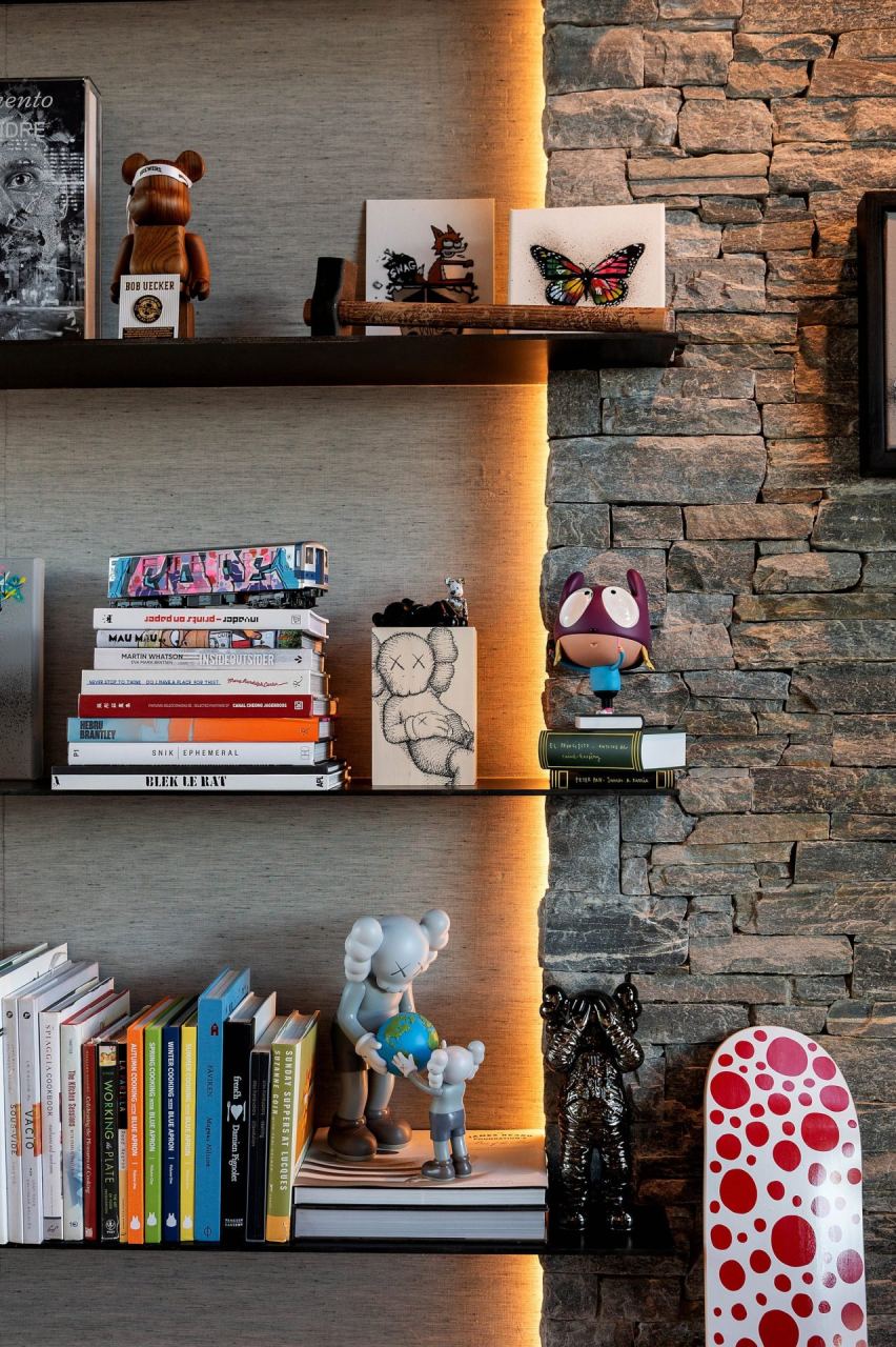 Climate-zoned media space with hidden speakers and integrated control &mdash; Park City home by Techi